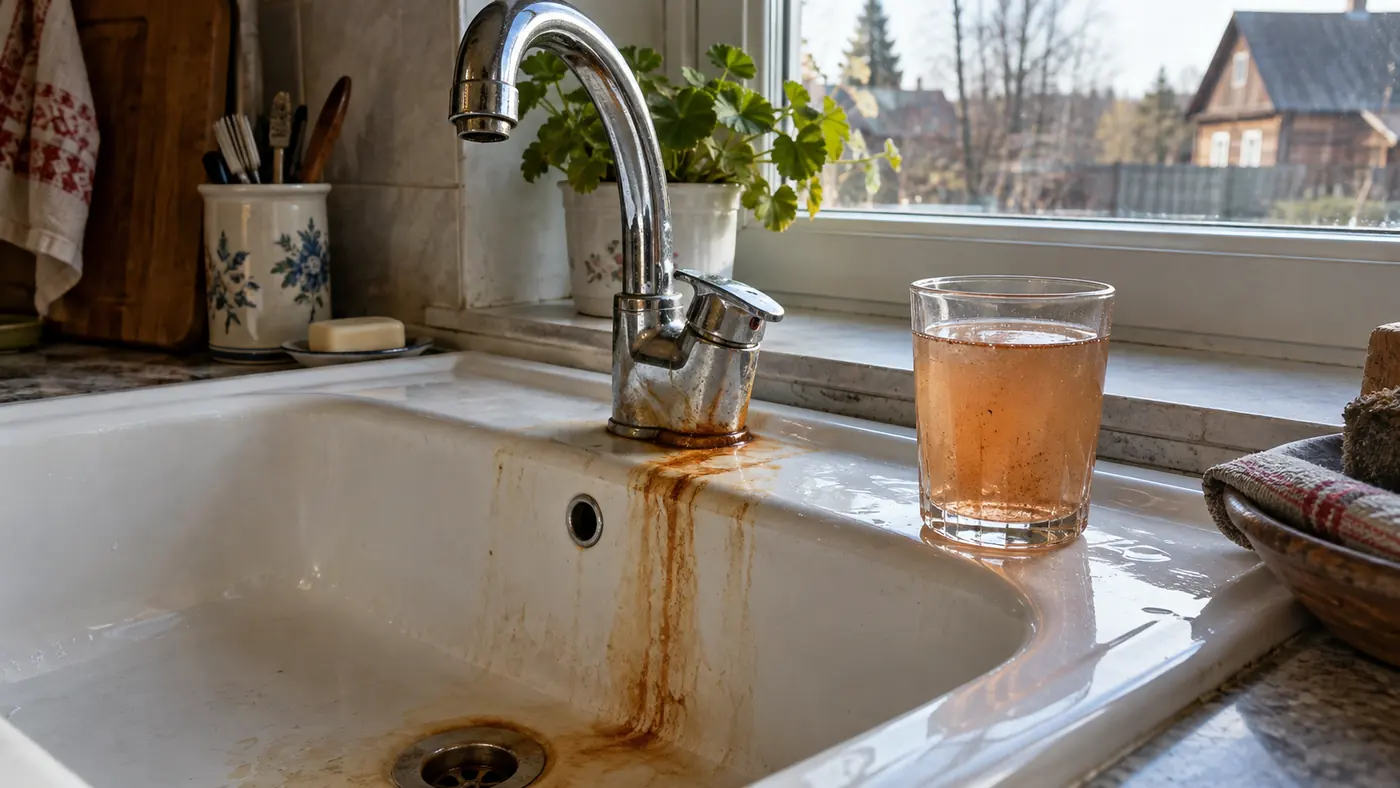 Железо в воде из скважины: что делать?